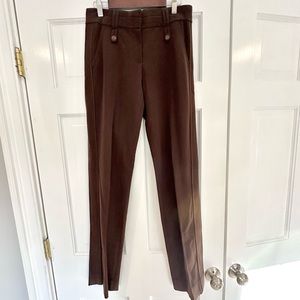 Badgley Mischka slim fit brown wool trouser - size 4